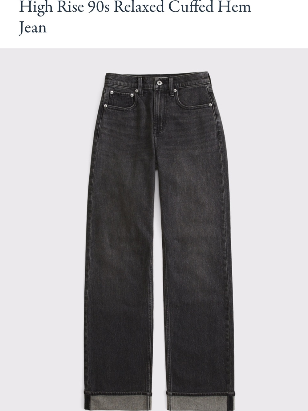 Relaxed cuff hem jeans Abercrombie NWT